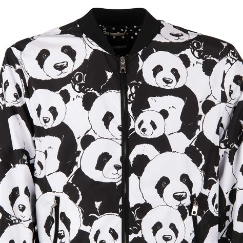 DOLCE & GABBANA Panda Printed Bomber Jacket .